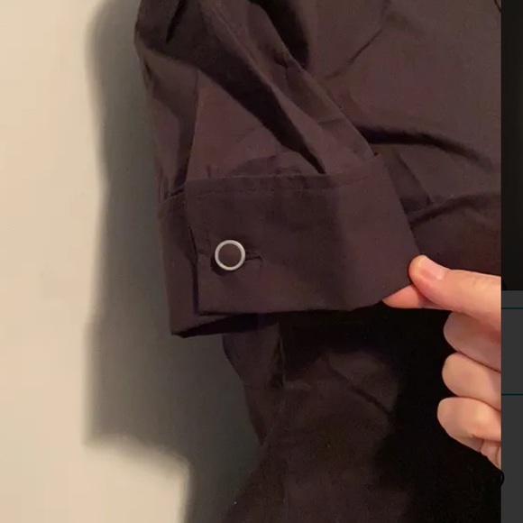 NwT Jacob Black short Sleeve Button Down Top - Picture 3 of 5